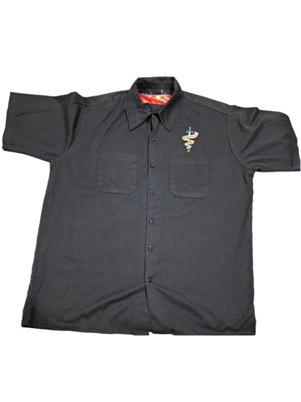 2003 Orange County Choppers Black Work Shirt Men's XL Embroidered Button Up Bike